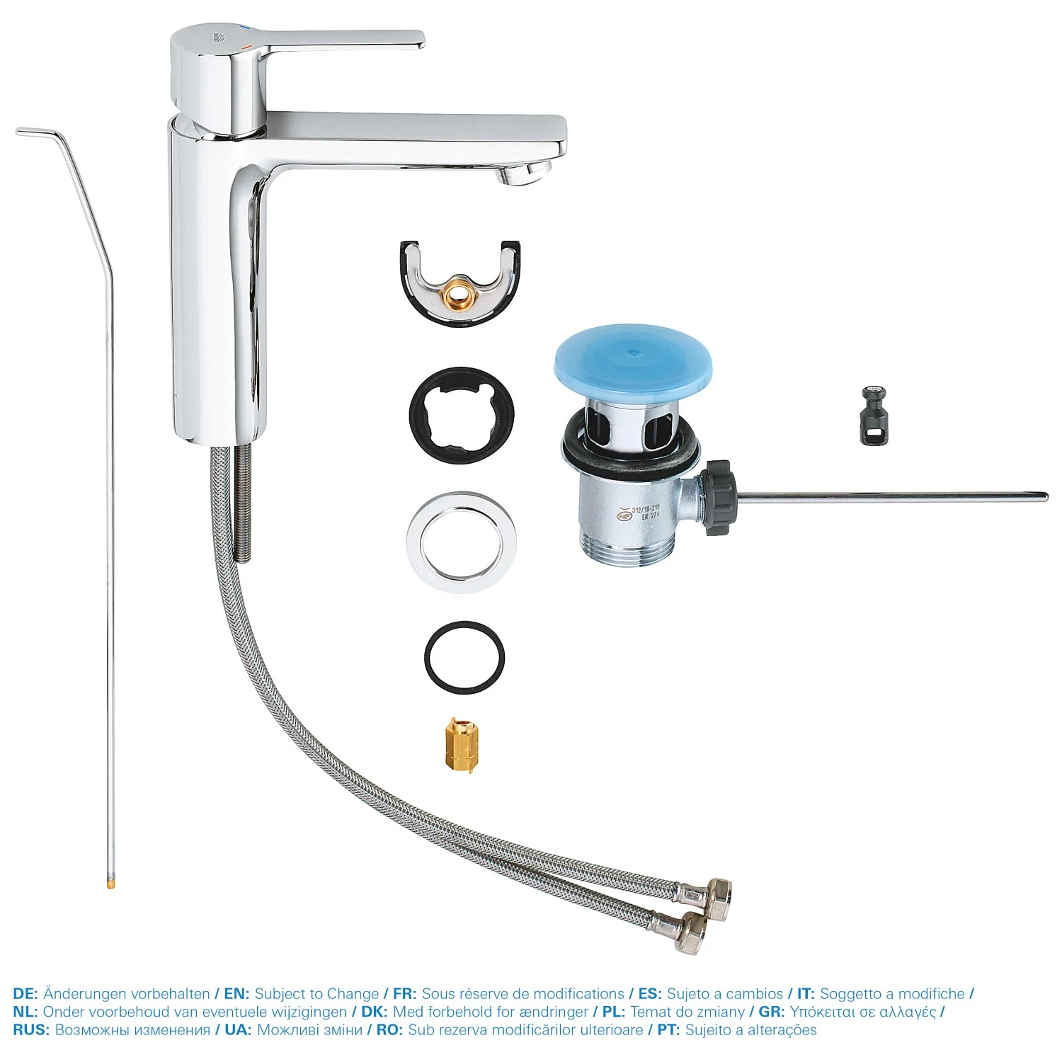 GROHE Lineare New Einhand-Waschtischbatterie S-Size mit Zugstangen-Ablaufgarnitur Bild 5