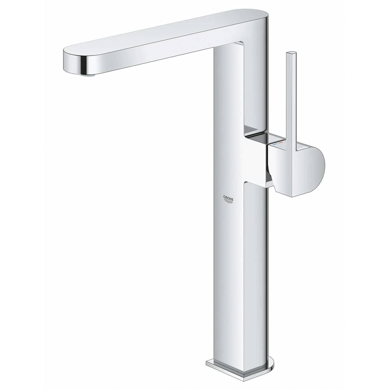 Chromowana bateria umywalkowa widok z boku, Grohe