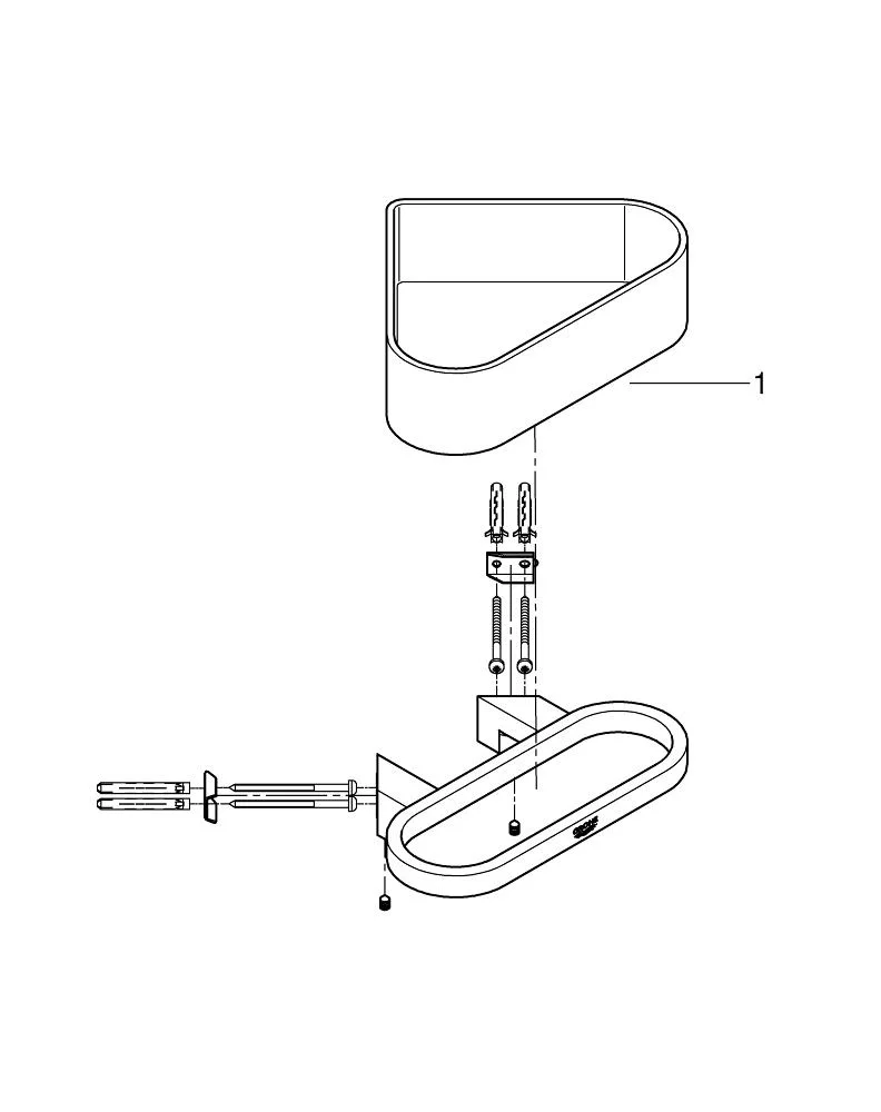 GROHE Selection Eck-Duschablage mit Halterung Bild 3