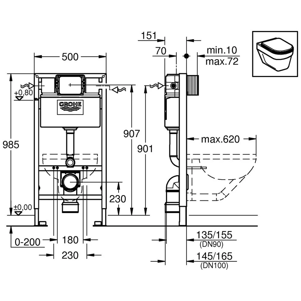 GROHE Rapid SL für Wand-WC Bild 2