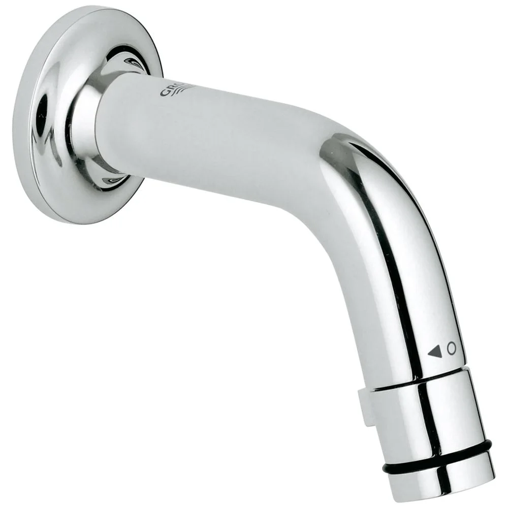 Chromowany zawór ścienny widok z boku, Grohe