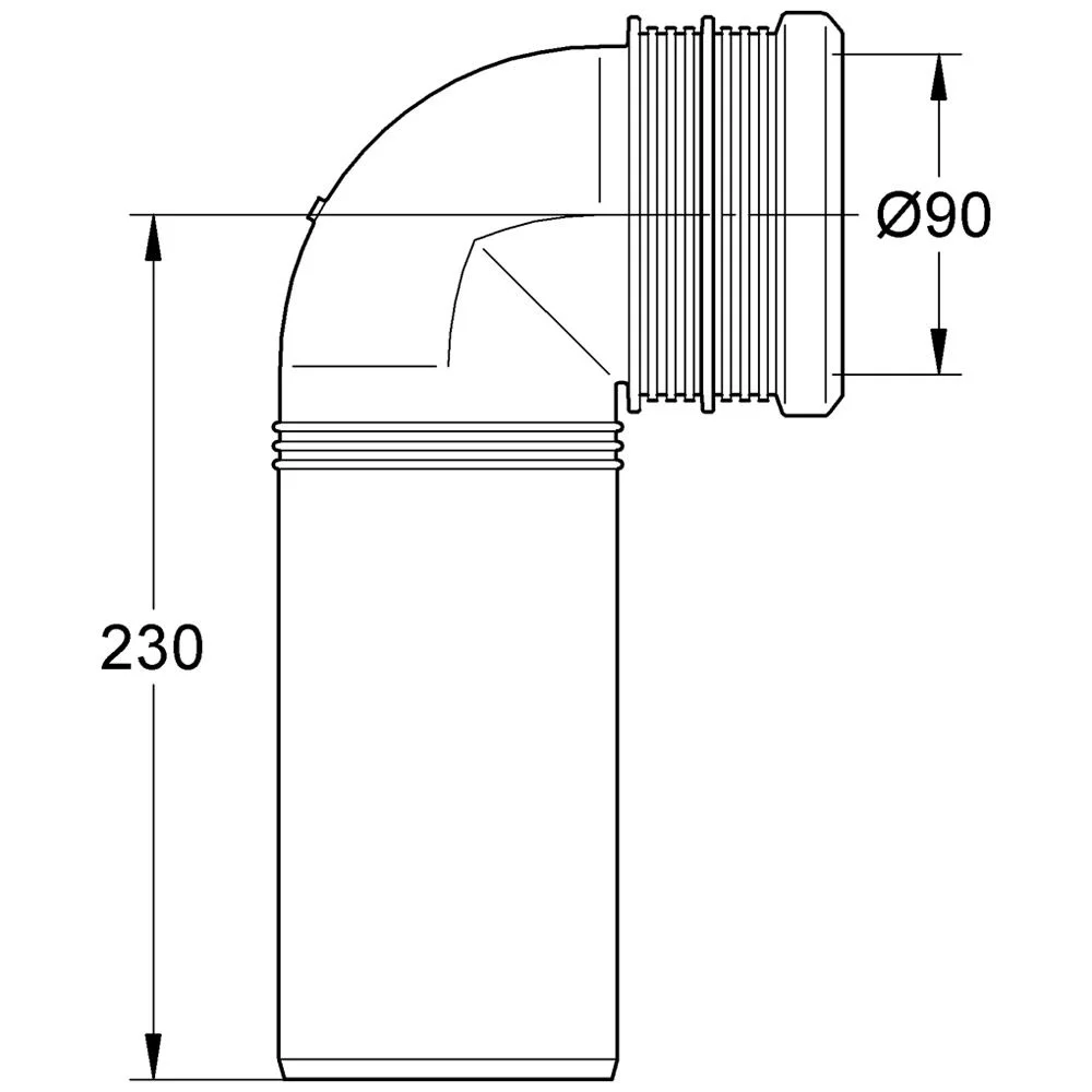 Rysunek techniczny adaptera do spłuczki WC, Grohe