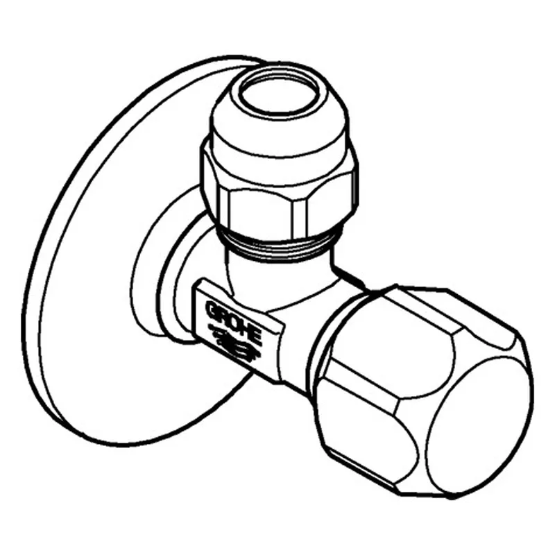 GROHE Eckventil, DN 15 angeraut, mit Längenausgleich Bild 2