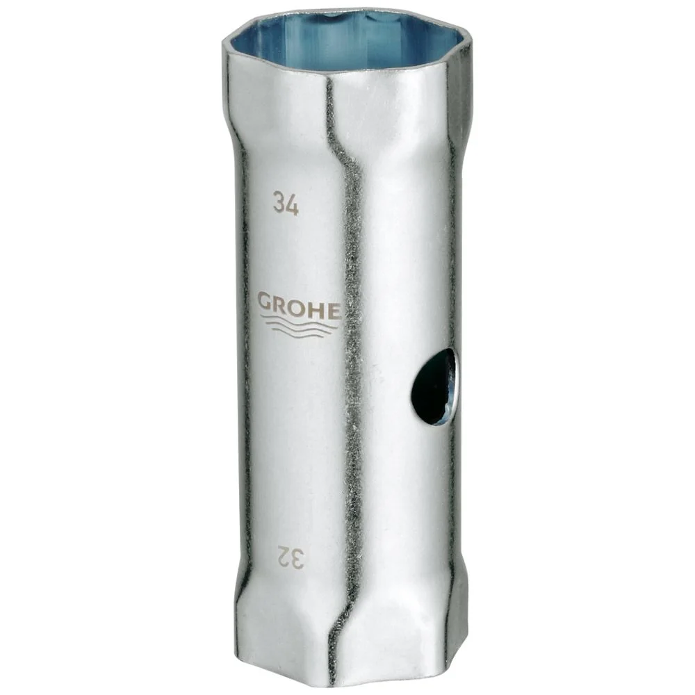 Chromowany klucz nasadowy w widoku z przodu, Grohe
