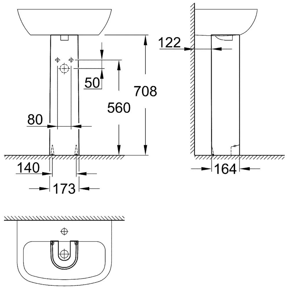 GROHE Bau Keramik Standsäule Bild 3