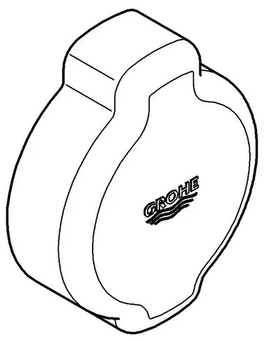 Rysunek techniczny uniwersalnego akcesorium Grohe, Grohe