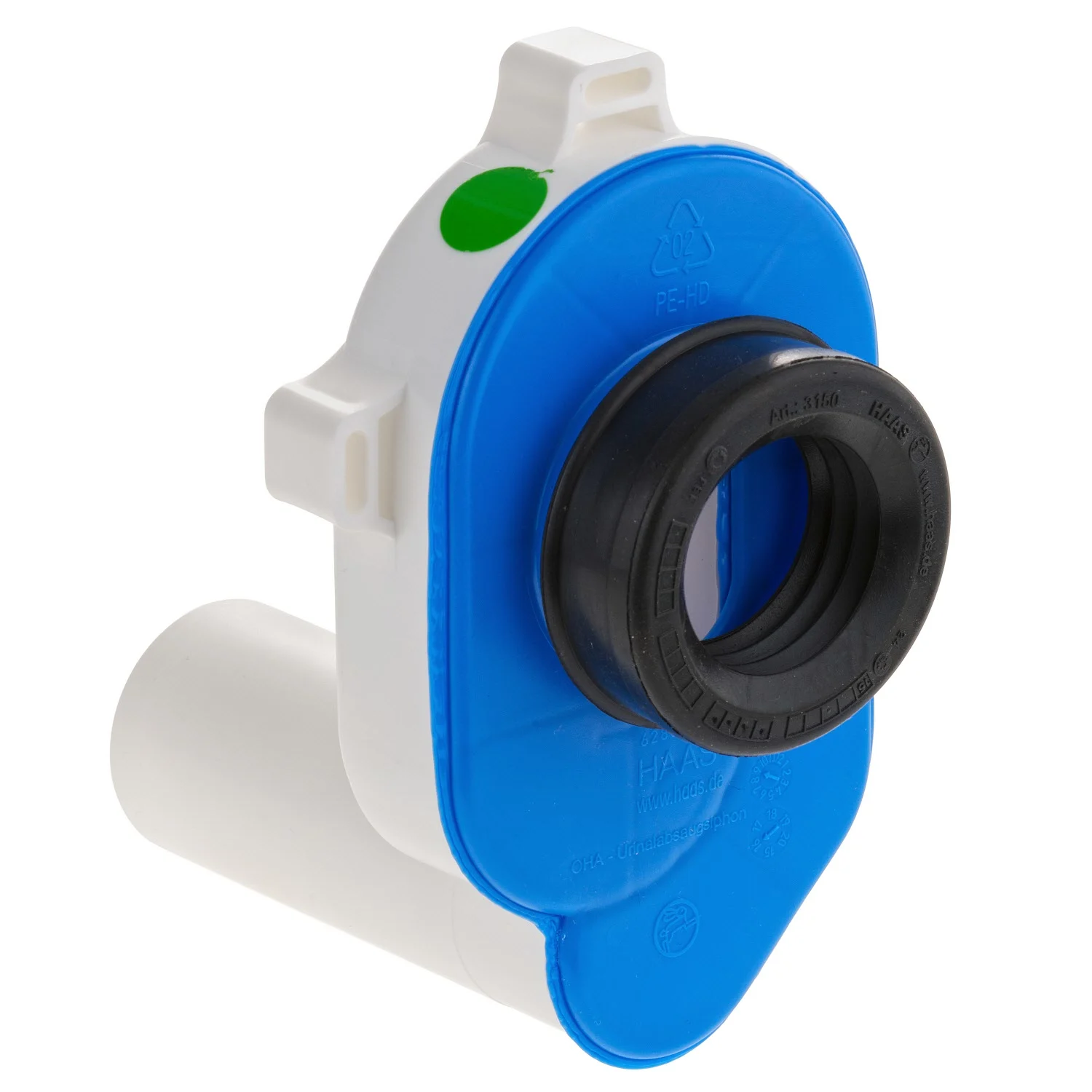 HAAS Urinal-Absaug-Siphon für waagerechten Ablauf