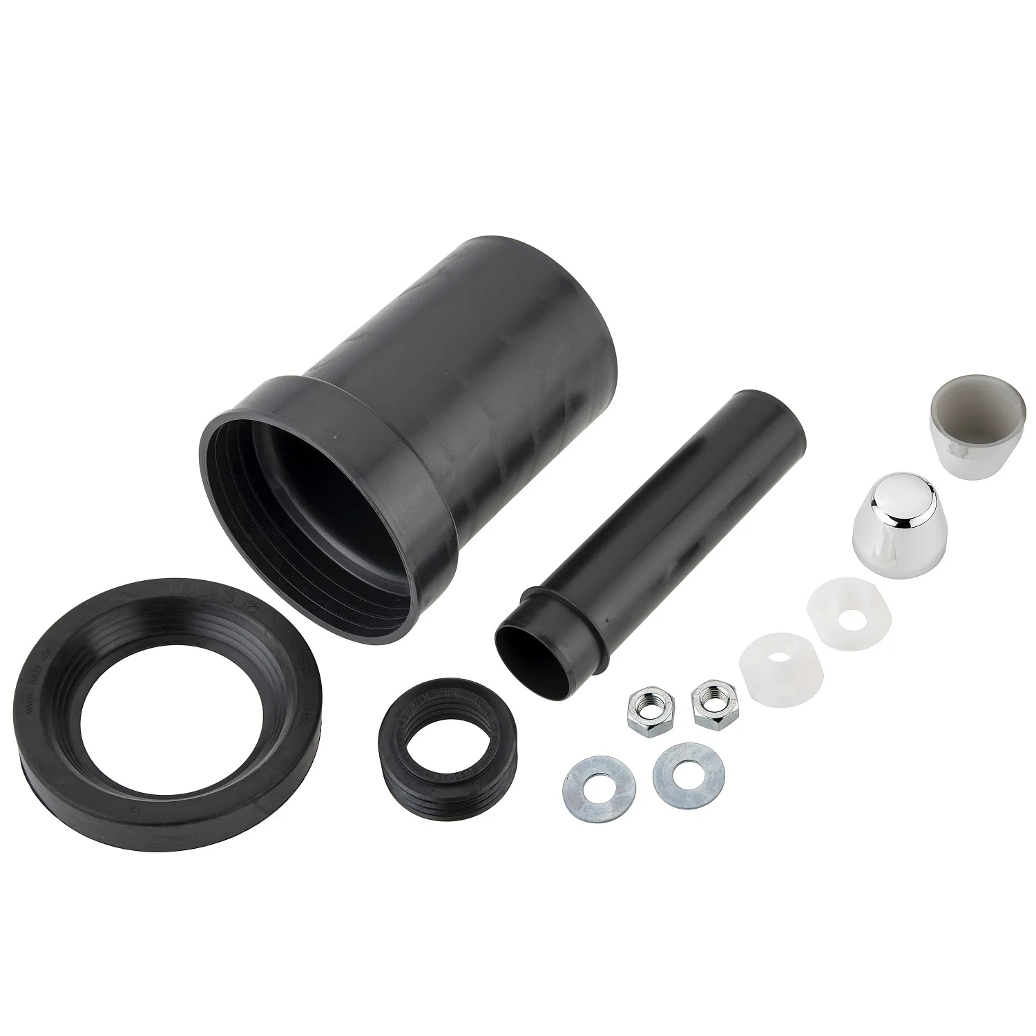 HAAS Wand-WC-Anschlussgarnituren 18 cm lang mit Lippendichtung verschweißbar DN 110/110