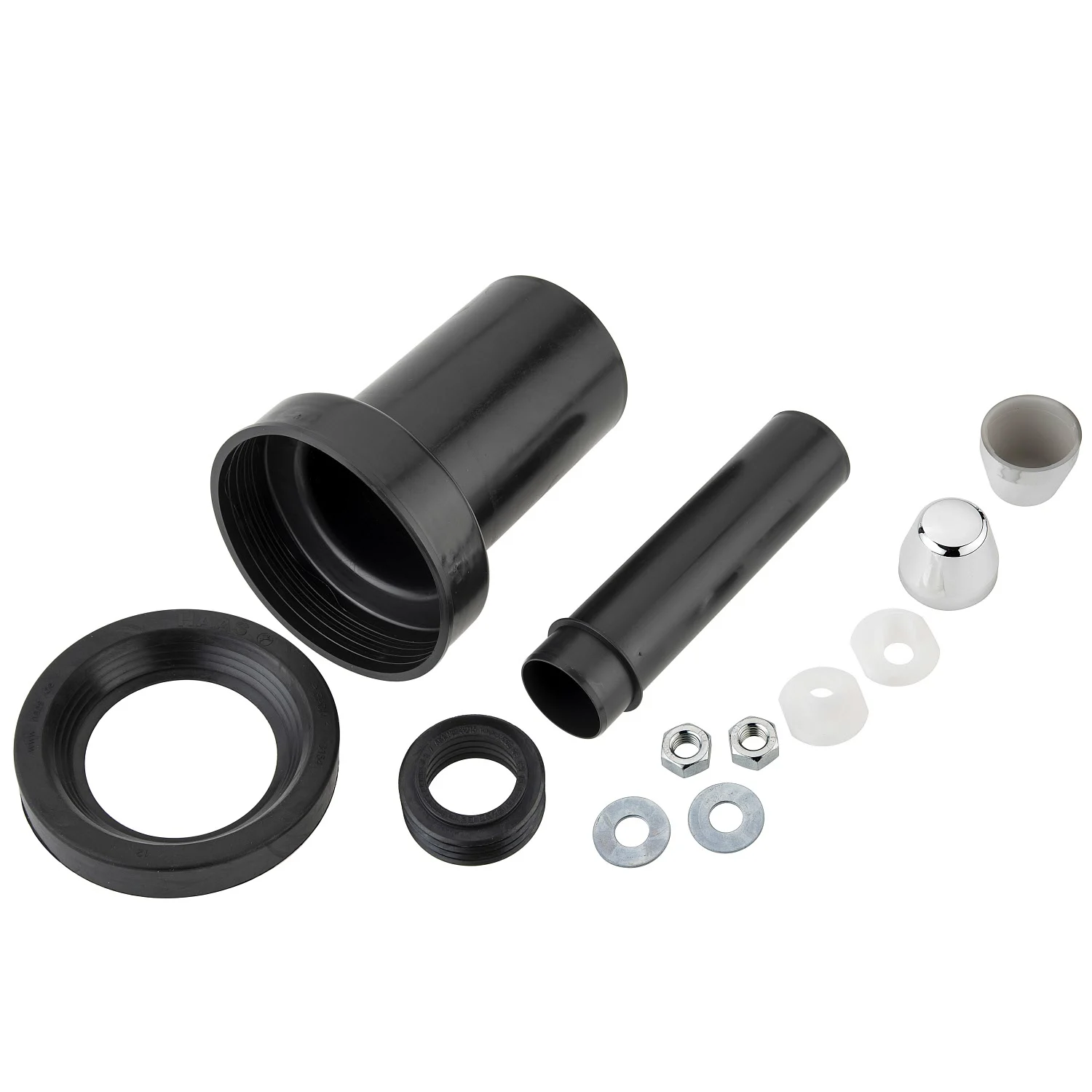 HAAS Wand-WC-Anschlussgarnituren 18 cm lang mit Lippendichtung verschweißbar DN 90/110