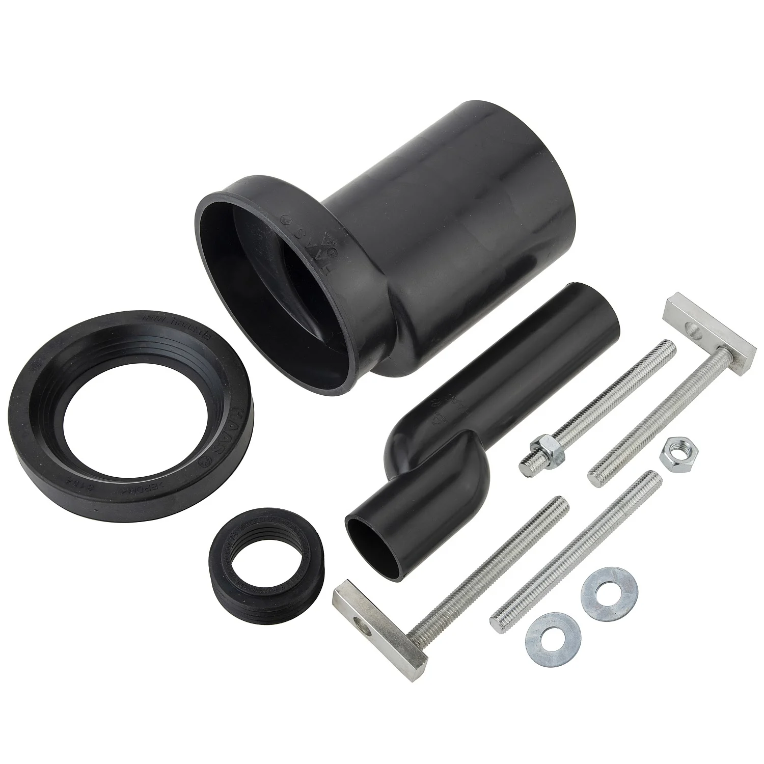 HAAS Wand-WC-Anschlussgarnituren 18 cm lang, etagiert und verschweißbar DN 110/110