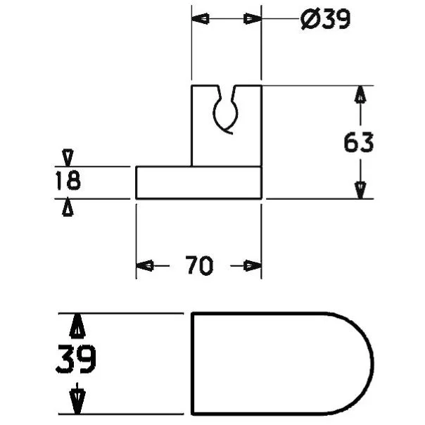 Hansa HANSAVIVA Wandbrausehalter Bild 3