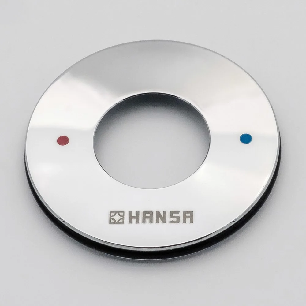 Chromowana tarcza dekoracyjna z logo Hansa, Hansa
