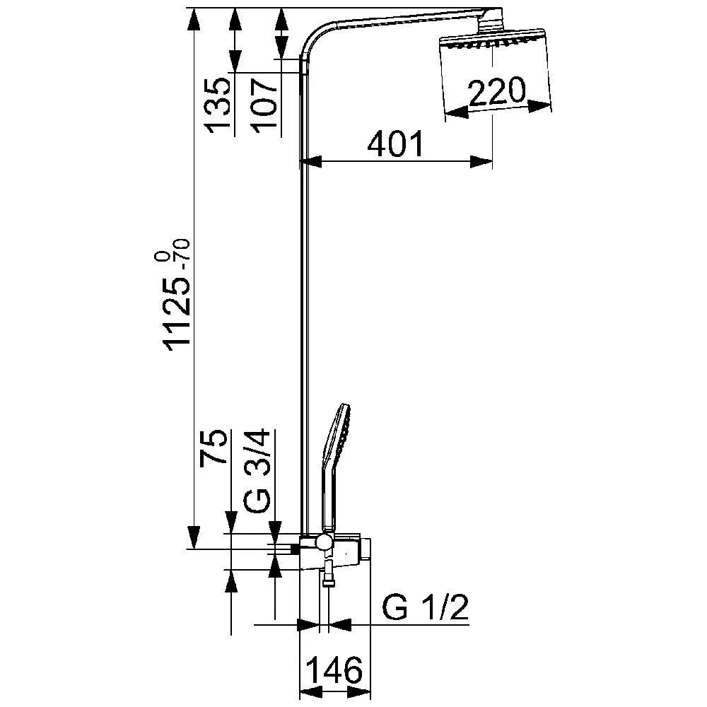Hansa HANSAEMOTION Duschsystem Brause-Thermostat-Batterie Bild 2