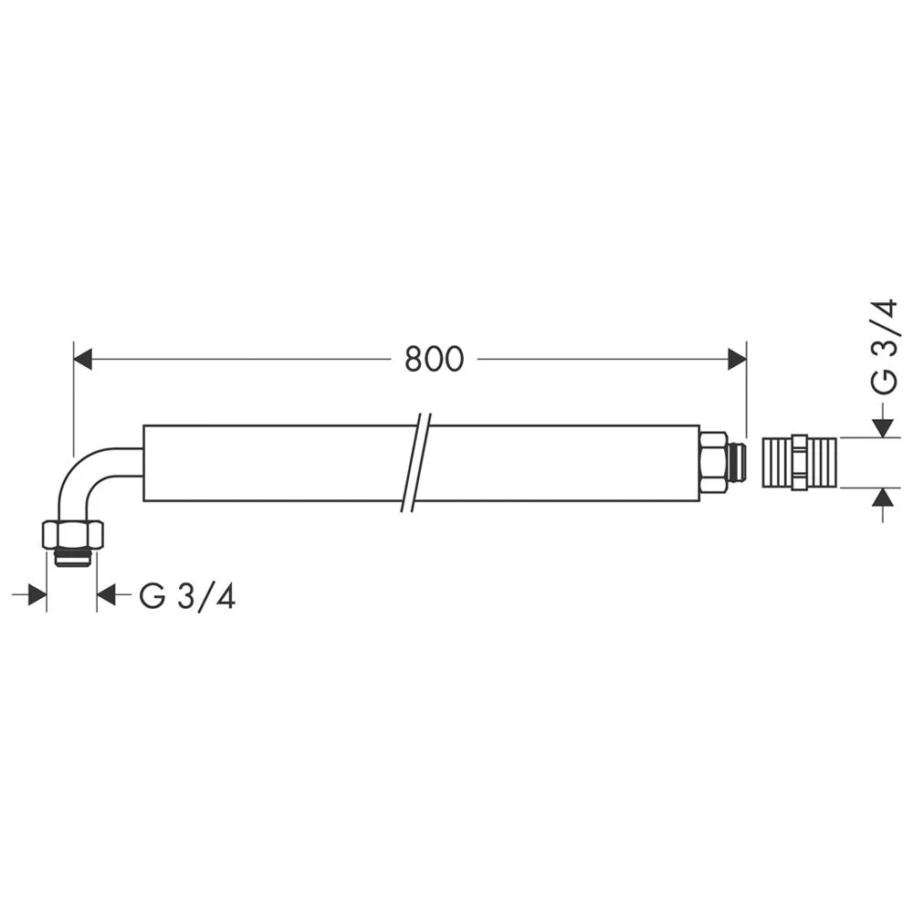 hansgrohe Anschlussrohr Flexibel 80 cm Bild 2