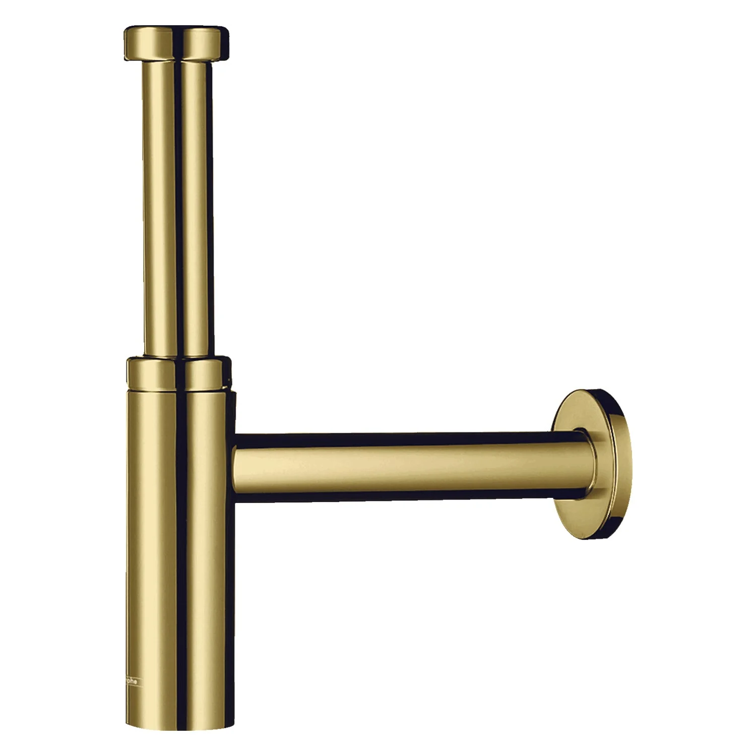Złoty syfon w widoku z boku, hansgrohe