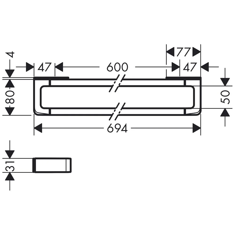 AXOR Universal Reling / Badetuchhalter 60 cm Bild 2