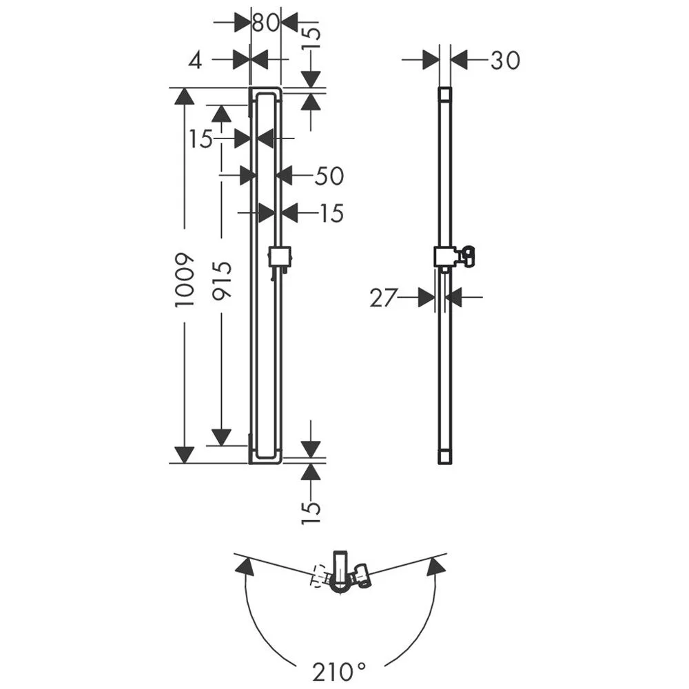 AXOR Citterio E Brausestange 90 cm Bild 2