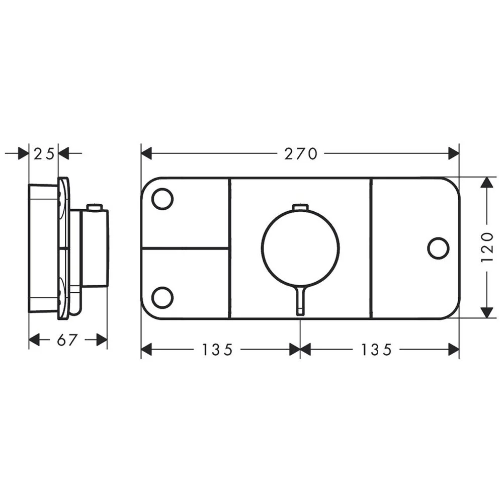 AXOR One Thermostatmodul Unterputz für 3 Verbraucher Bild 3