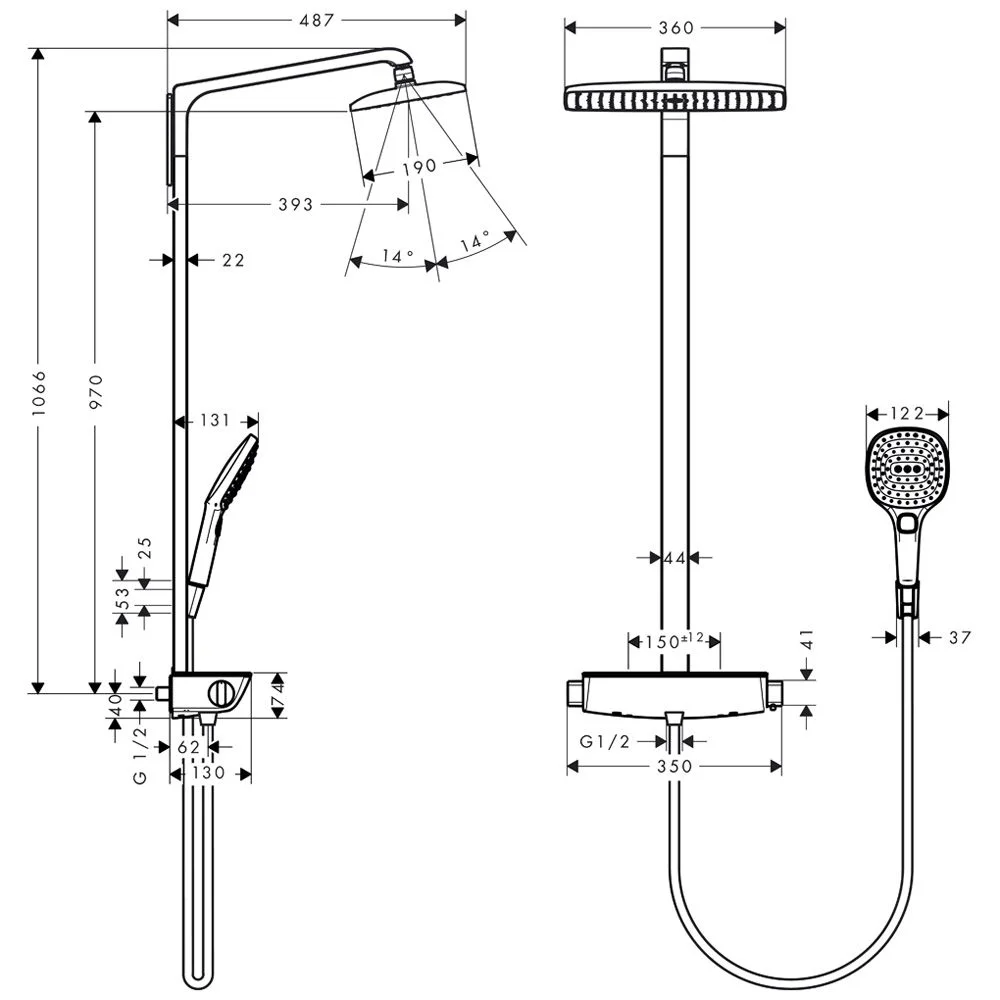 hansgrohe Raindance Select E 360 Showerpipe Bild 5