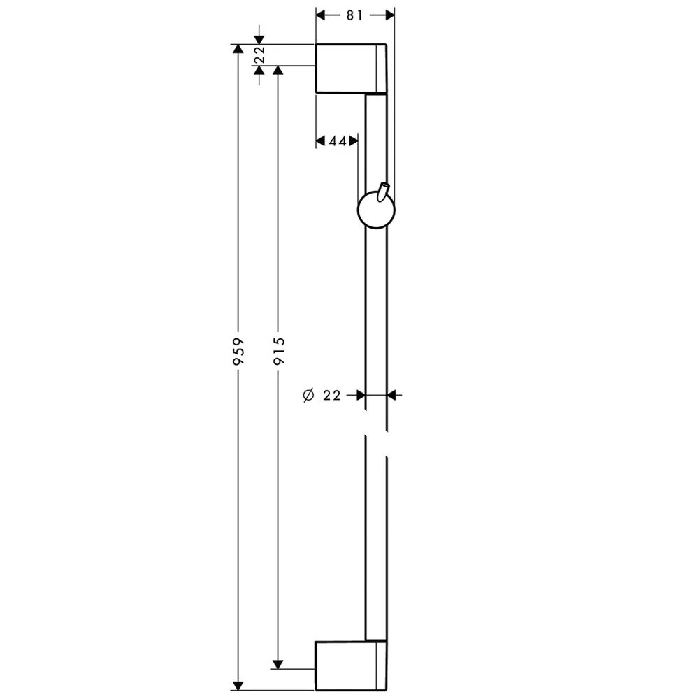 hansgrohe Unica Crometta Brausenstange 90 cm Bild 2
