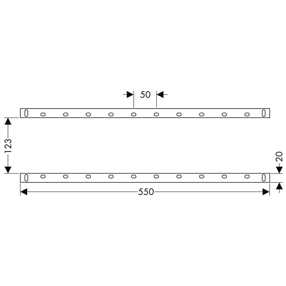 hansgrohe Montageschienen Set für iBox universal Bild 2