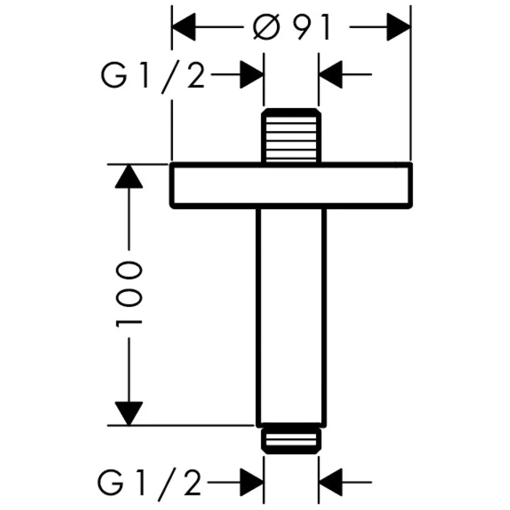 AXOR ShowerSolutions Deckenanschluss 10 cm Bild 2