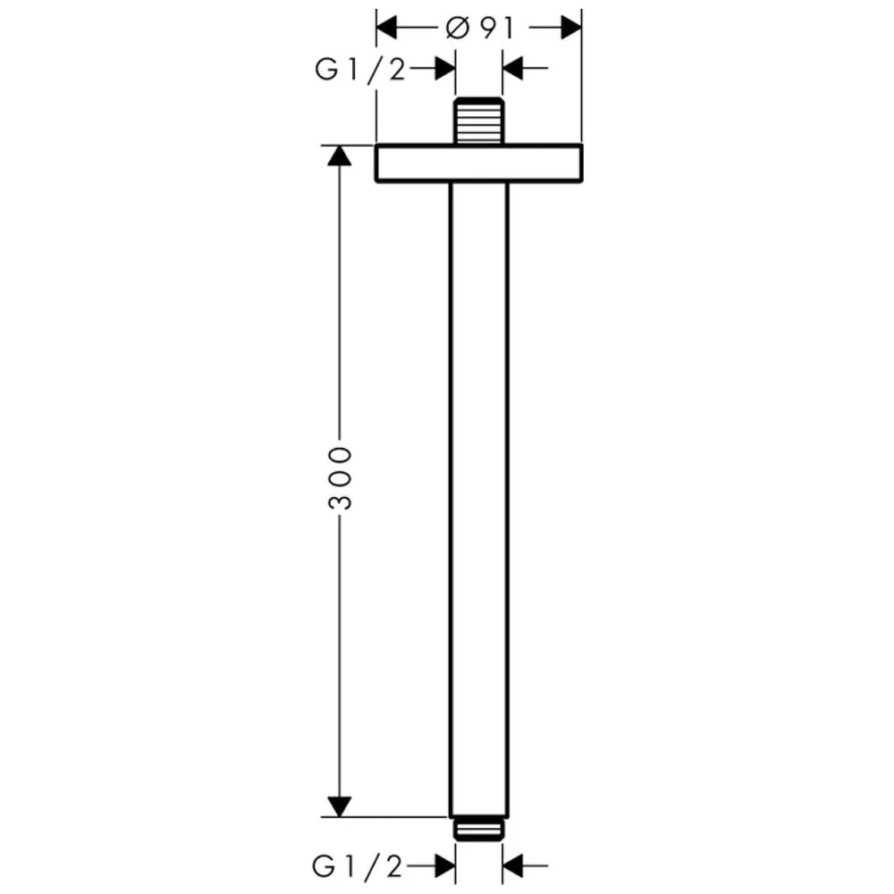 AXOR ShowerSolutions Deckenanschluss 30 cm Bild 2