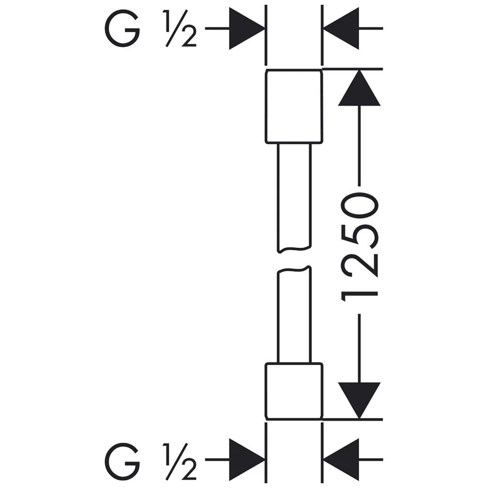 AXOR Starck Brausenschlauch aus Kunststoff mit Metalleffekt 125 cm Bild 2