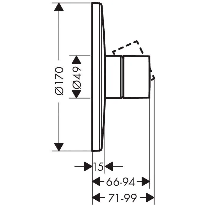 AXOR Uno Einhebel-Brausemischer Unterputz, mit Zerogriff Bild 2