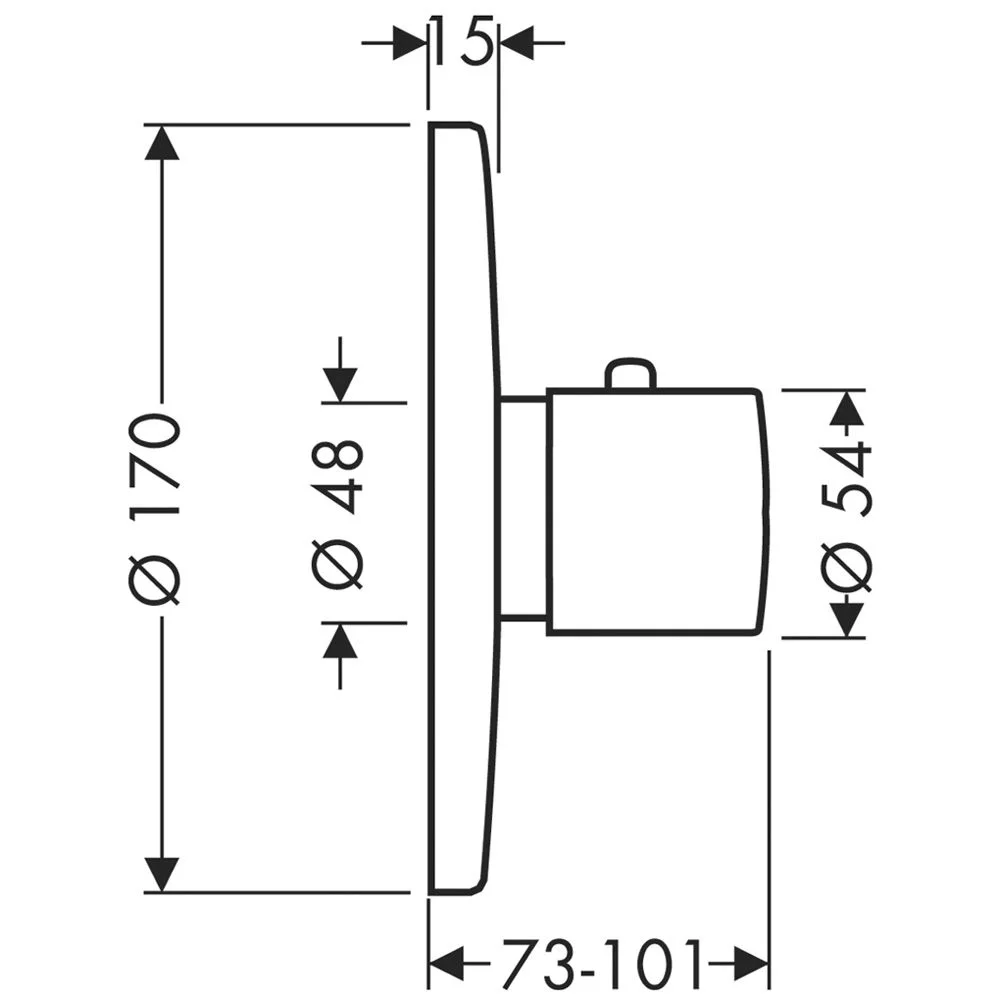 AXOR Uno² Thermostatbatterie Unterputzmontage Bild 3