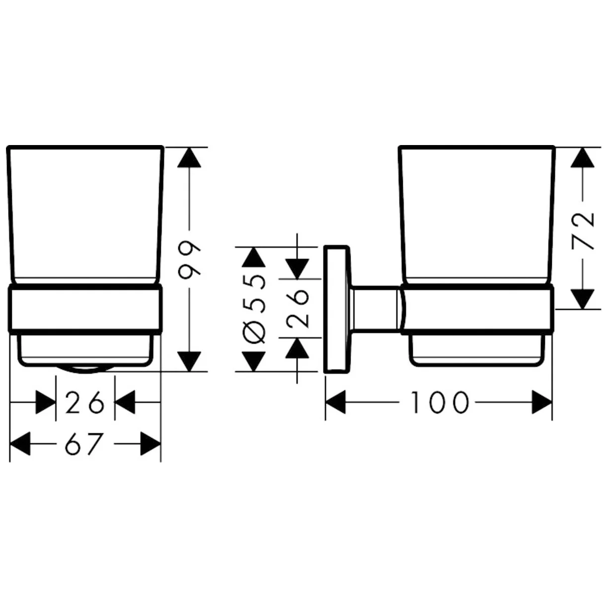hansgrohe Logis Universal Zahnputzbecher Bild 2