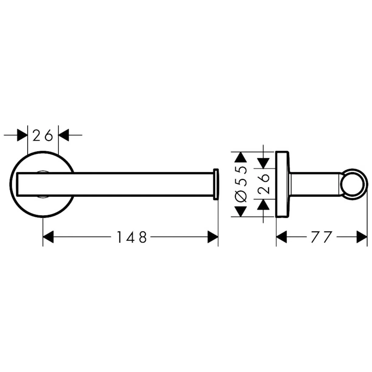 hansgrohe Logis Universal Toilettenpapierhalter Bild 2