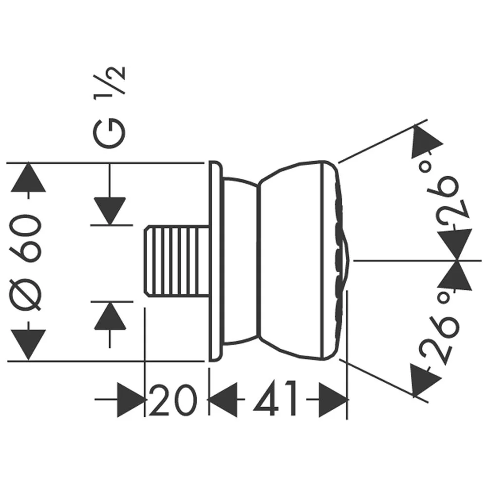 hansgrohe Bodyvette Seitenbrause 1jet Bild 2