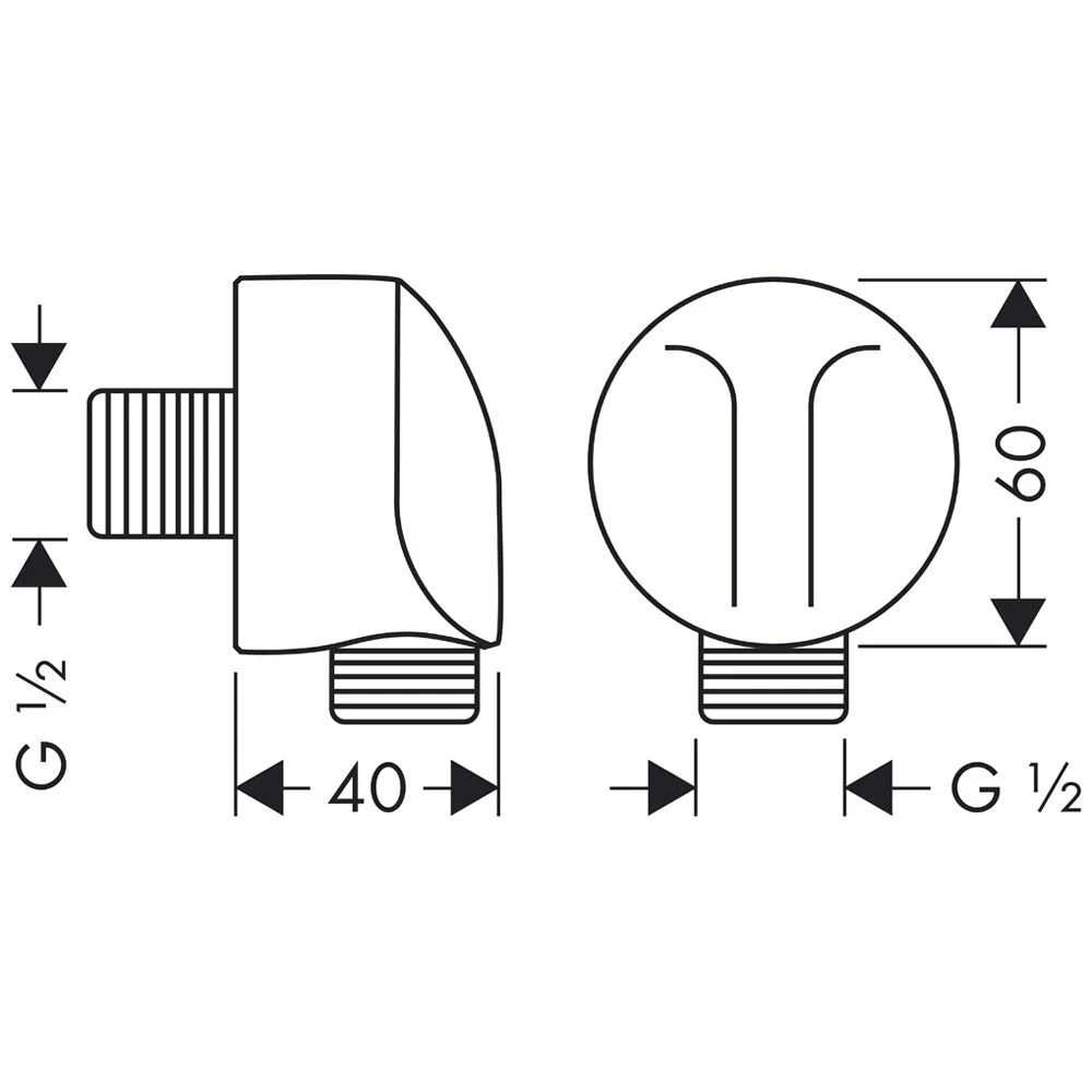 hansgrohe Fixfit E Schlauchanschluss mit Rückflußverhinderer Bild 2