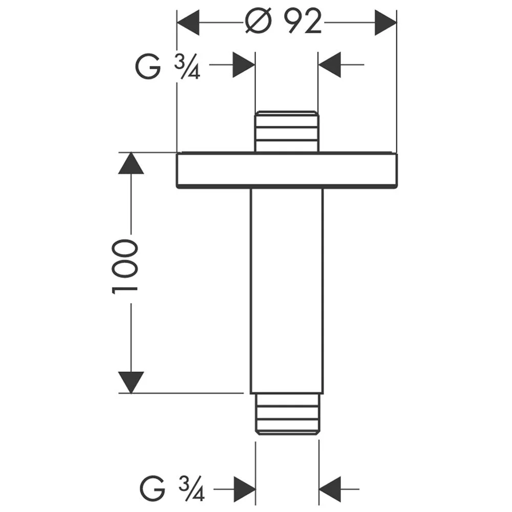 hansgrohe Deckenanschluss Stück Bild 2