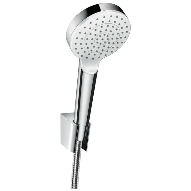 Uchwyt prysznicowy widok z przodu, chromowane wykończenie, hansgrohe