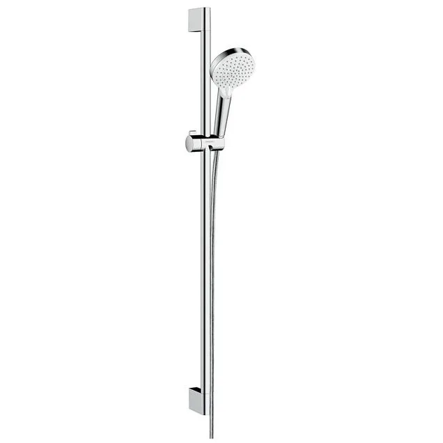 Zestaw prysznicowy widok z boku, chromowane wykończenie, hansgrohe