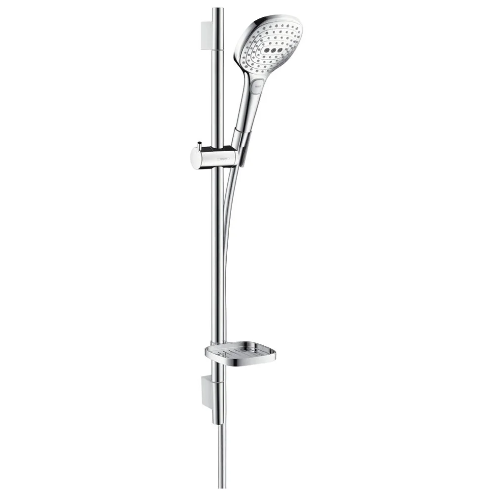 Zestaw prysznicowy z drążkiem i słuchawką w chromie, hansgrohe