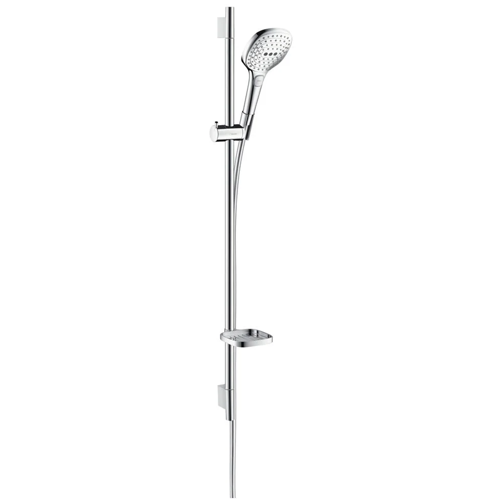 Zestaw prysznicowy z drążkiem i słuchawką w chromie, hansgrohe