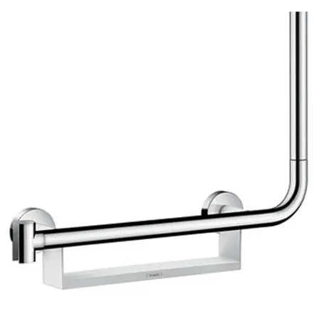 Drążek prysznicowy z uchwytem widok z przodu, hansgrohe