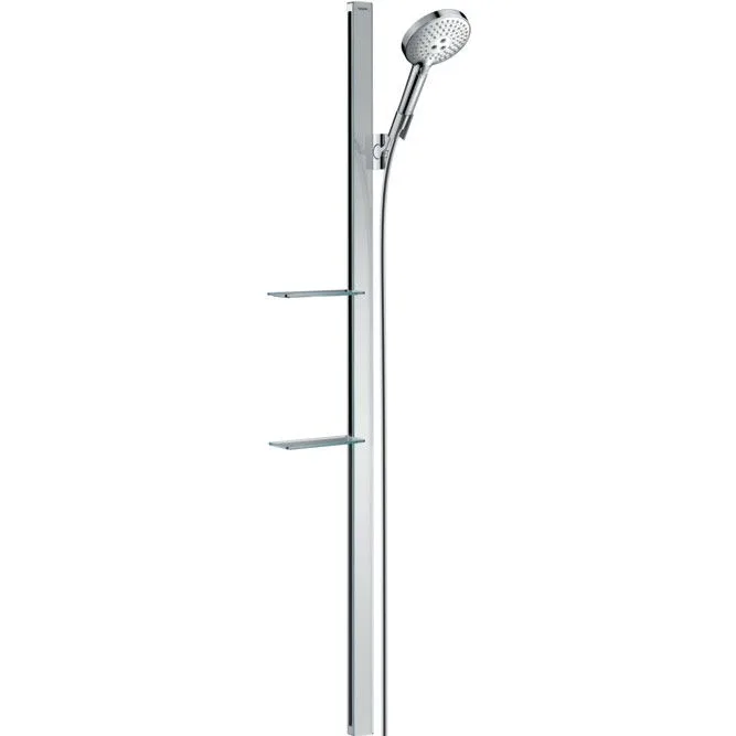 Zestaw prysznicowy z drążkiem i słuchawką w chromie, hansgrohe