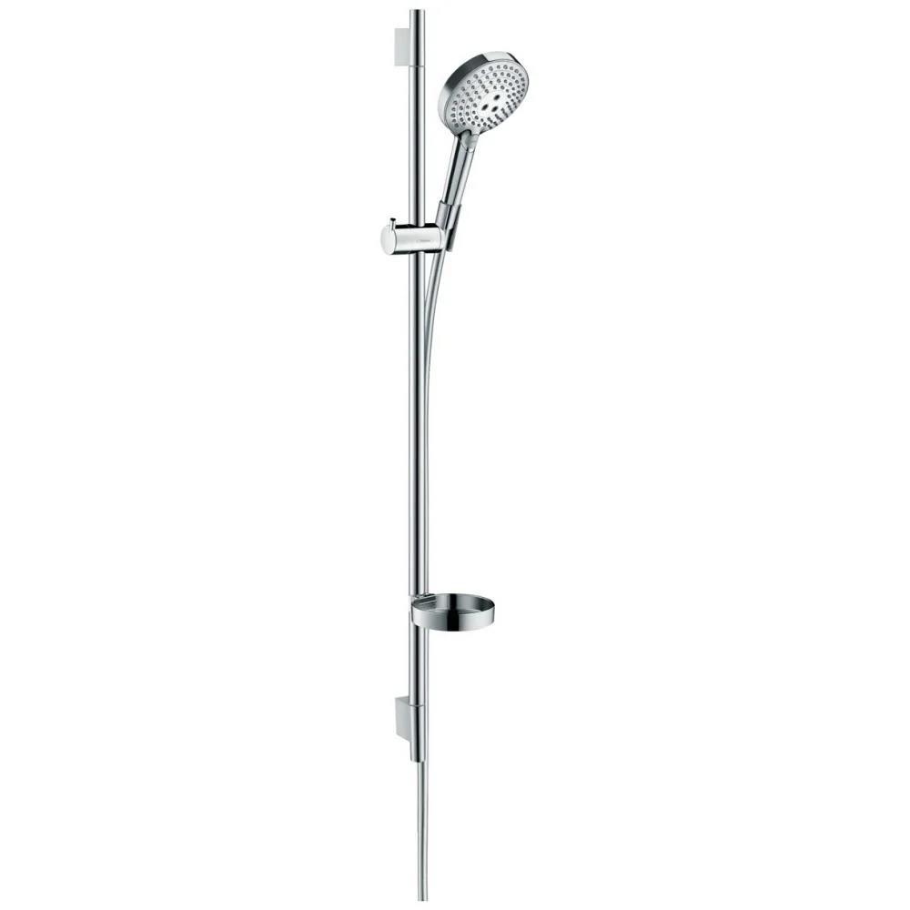 Zestaw prysznicowy z rączką i drążkiem, chromowana powierzchnia, hansgrohe