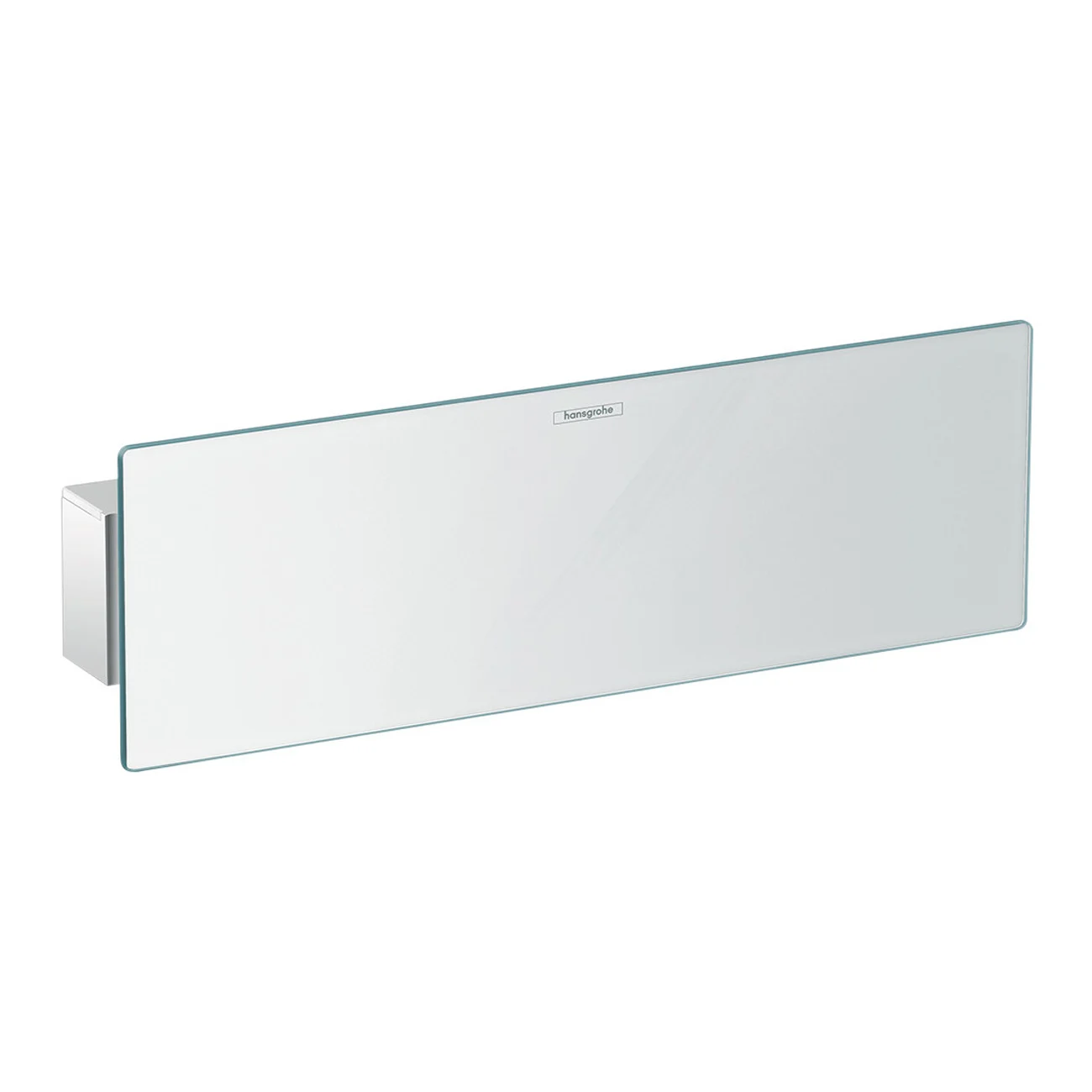 Prostokątny uchwyt prysznicowy z płytą szklaną wycięty, hansgrohe