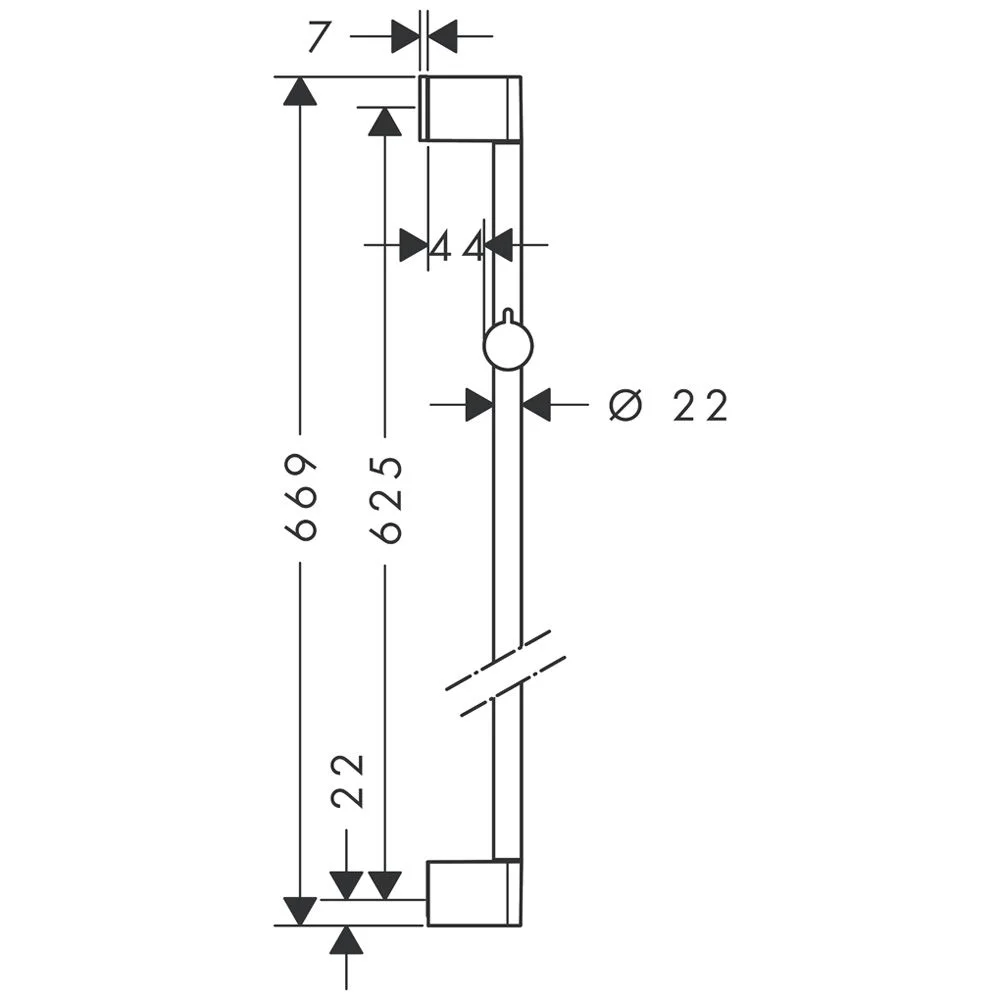 hansgrohe Unica Croma Brausestange 65 cm Bild 2