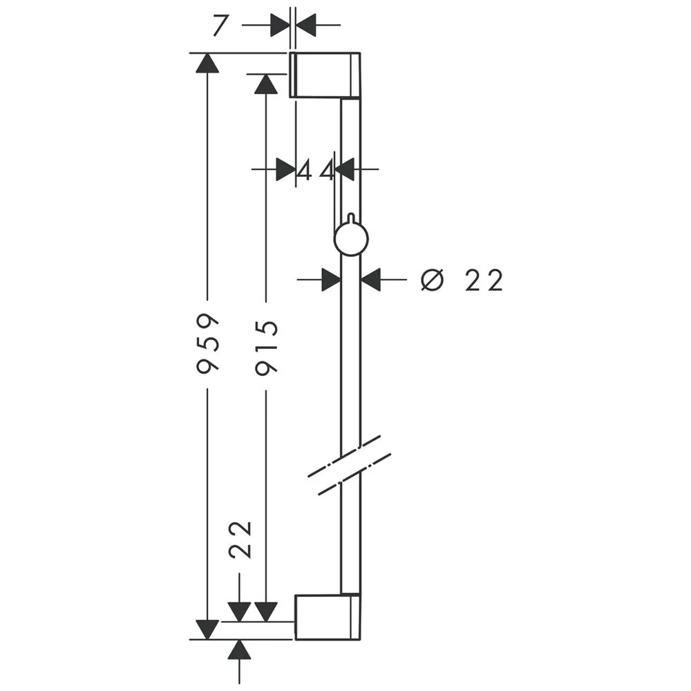hansgrohe Unica Croma Brausestange 90 cm Bild 2