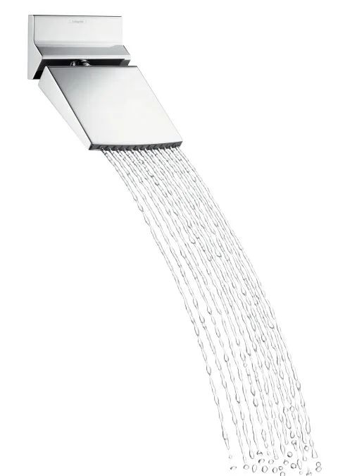 Deszczownica z strumieniem wody w widoku z przodu, hansgrohe