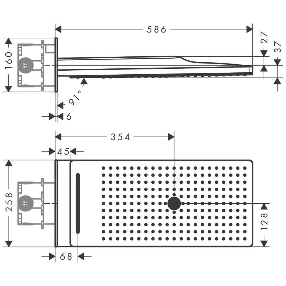 hansgrohe Rainmaker Select Kopfbrause 580 3jet mit Wandanschluss Bild 2