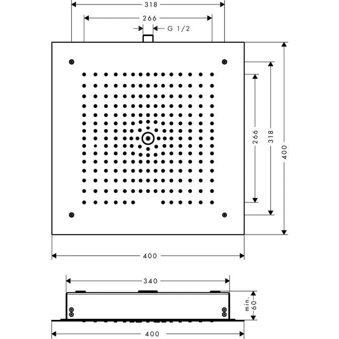 hansgrohe Raindance E Kopfbrause 400/400 1jet Deckenintegriert Bild 4