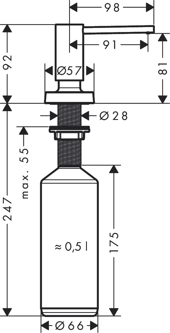 hansgrohe A51 Spülmittel-/Lotionspender Bild 2
