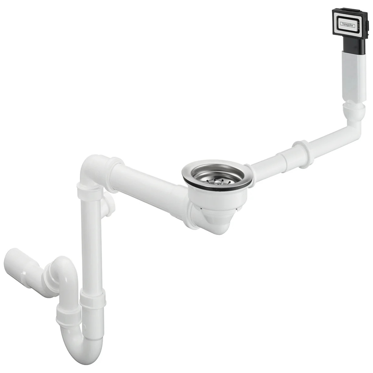 hansgrohe D16-10 Manuelle Ab- und Überlaufgarnitur für Einzelbecken Granit